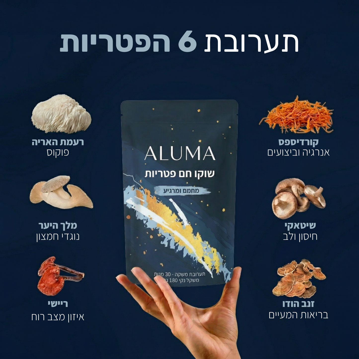 ALUMA - שוקו פטריות להגברת האנרגיה והריכוז